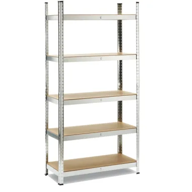 Scaffale 5 ripiani 180x40x90 cm metallo/MDF Garden Friend