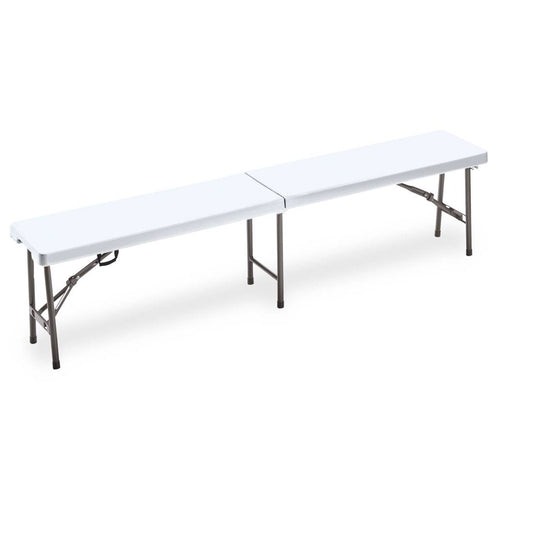 Panca pieghevole bianca 183x44x30 cm  Garden Friend