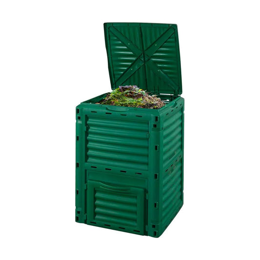 Compostiera da giardino in prolipropilene verde 300lt