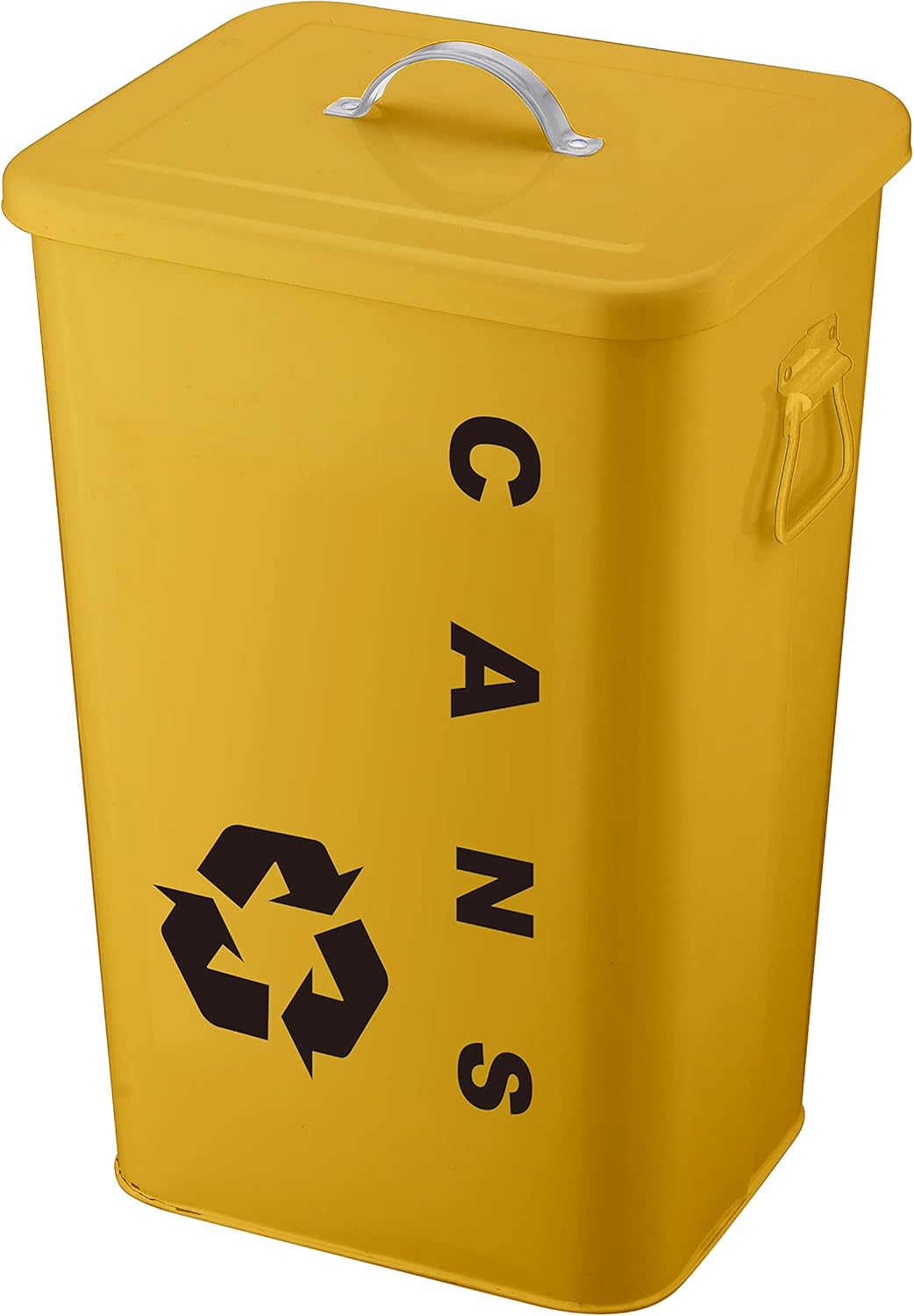 Bidone cans in acciaio capacitâ?¦ 26 lt giallo
