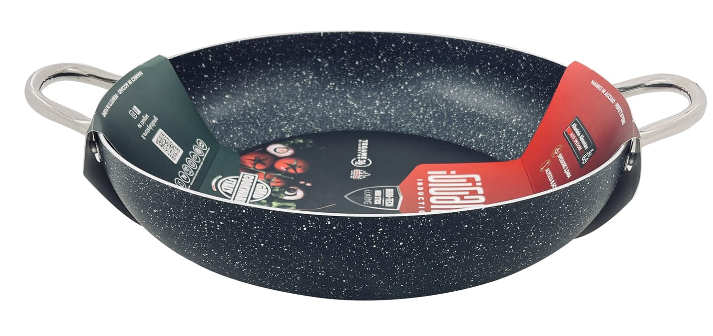 Tegame in Alluminio Alimentare 40 cm con 2 Manici in Acciaio