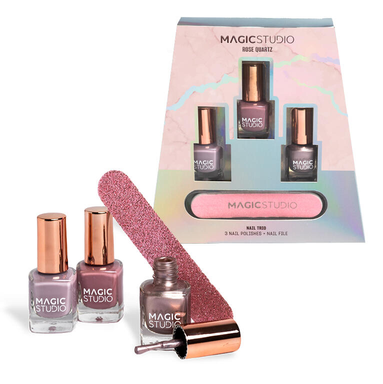Magic Studio set smalti Rose Quartz Nail Trio con 3 smalti e lima