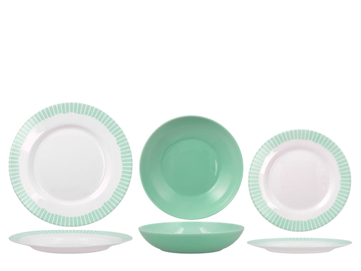 Servizio Tavolo 18 pezzi Romantic Green