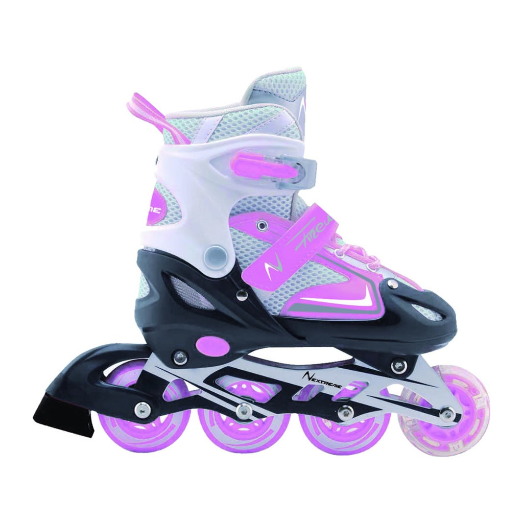 Pattini in Linea Firewheel Rosa Regolabili Misura M (34-37) -