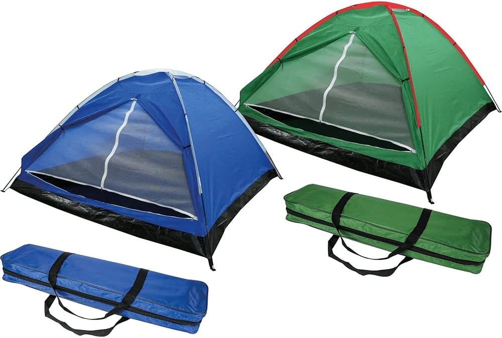 Tenda da Campeggio 4 Posti Verde 240x210x130 cm Tenda Igloo Familiare per Outdoor