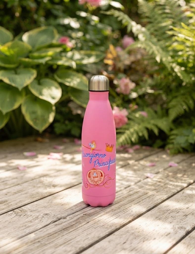 Bottiglia Termica Brandani 500 ml Rosa in Acciaio Inox con Chiusura Ermetica
