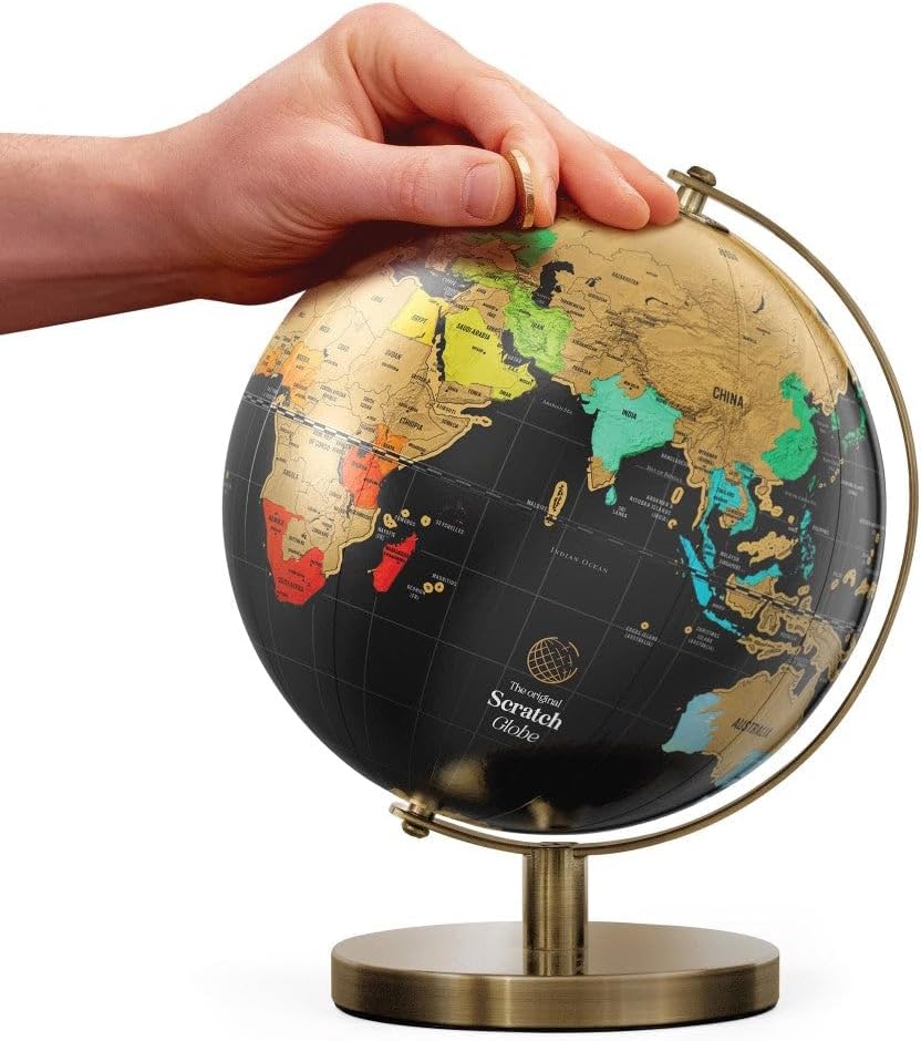 Mappamondo Grattabile - Globo Interattivo da Scratching per Viaggiatori
