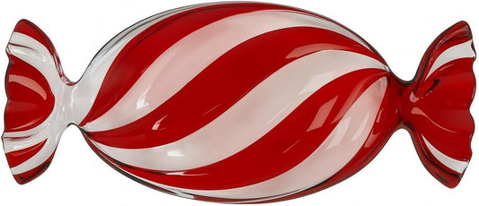 Piatto a forma di Caramella rosso 20X9X2.5H&H
