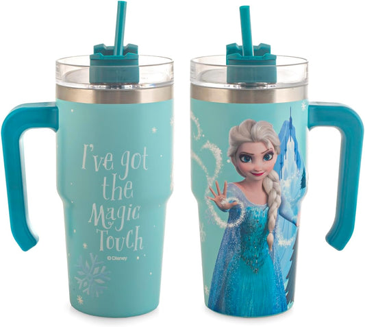 Mug termica Frozen con cannuccia inox lt 0,6.H&H