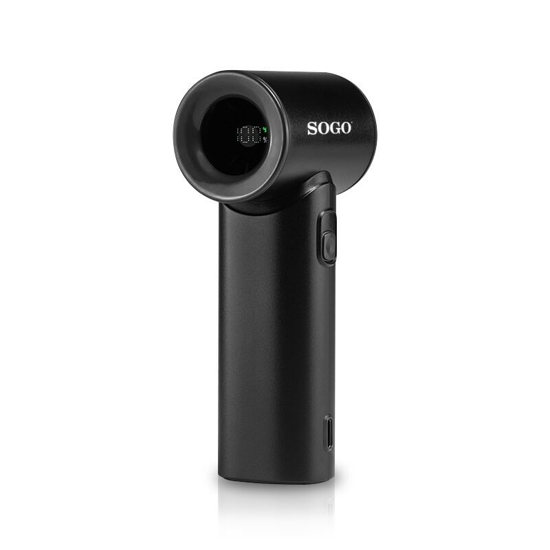 Ventilatore turbo portatile ricaricabile nero Sogo
