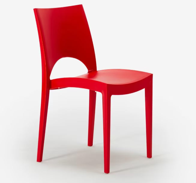 Sedia Paris Rossa in polipropilene