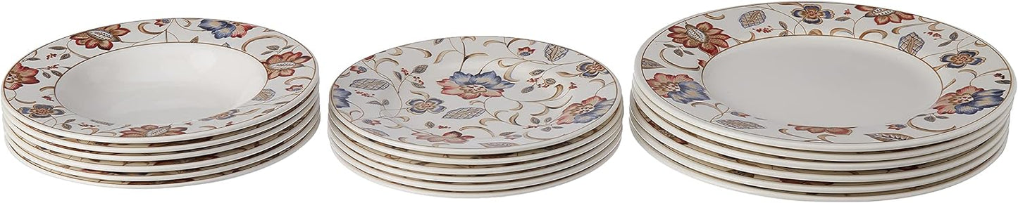 Servizio tavola 18 pezzi jacobean in erthenware decoratoH&H