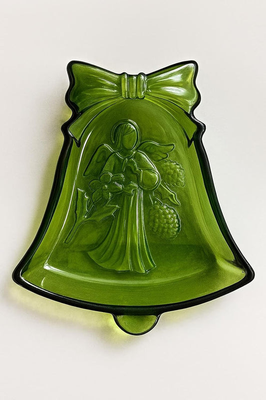 Piatto a forma di Campana verde 17X15X3H&H