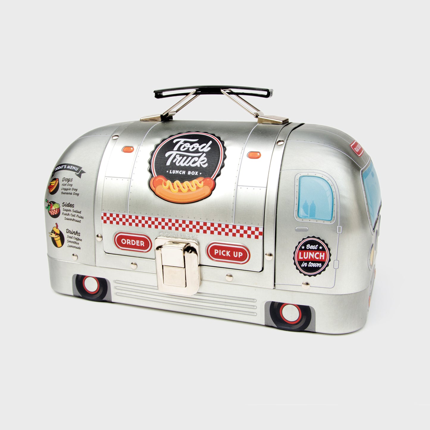 Lunch Box in Latta a Forma di Food Truck â?" Porta Pranzo Vintage con Manico