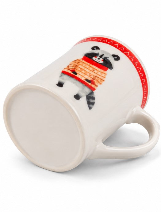 Mug NBC Winter Procione 350 ml in Ceramica Bianca con Decorazione Invernale, Maglione Natalizio, Idea Regalo H&H