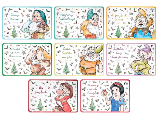 Tovaglietta Natalizia Pisolo Nani Xmas 45x30 cm in Polipropilene, Decorazione  Sette Nani, Tovaglietta Americana per Colazione e Pranzo Home in rombo