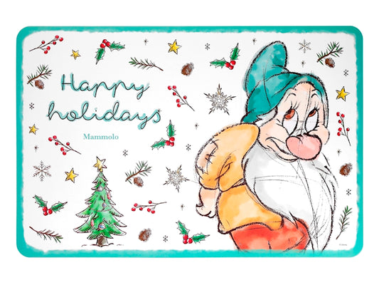 Tovaglietta Natalizia Mammolo Nani Xmas 45x30 cm in Polipropilene, Decorazione con Nano Natalizio, Tovaglietta Americana per Colazione e Pranzo Home in rombo