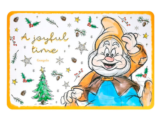 Tovaglietta Natalizia Gongolo Nani Xmas 45x30 cm in Polipropilene, Decorazione con Nano Natalizio, Tovaglietta Americana per Colazione e Pranzo Home in rombo