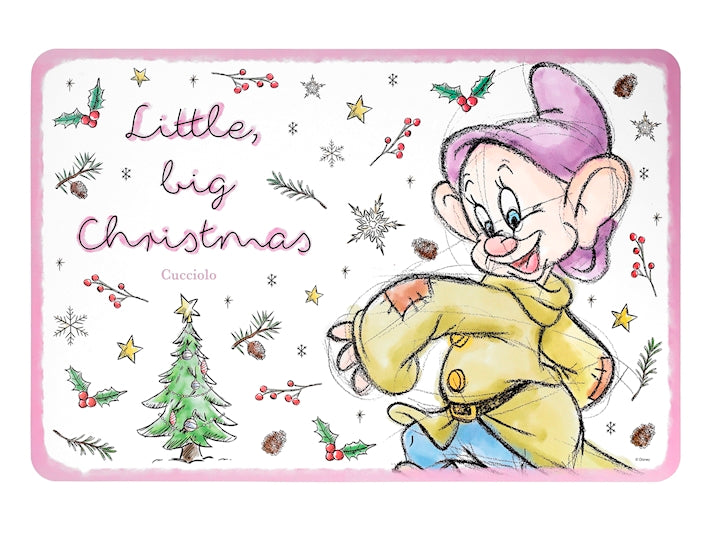 Tovaglietta Natalizia Cucciolo Nani Xmas 45x30 cm in Polipropilene, Decorazione con Nano Natalizio, Tovaglietta Americana per Colazione e Pranzo Home in rombo