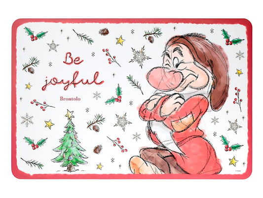 Tovaglietta Natalizia Brontolo Nani Xmas 45x30 cm in Polipropilene, Decorazione con Nano Natalizio, Tovaglietta Americana per Colazione e Pranzo Home in rombo
