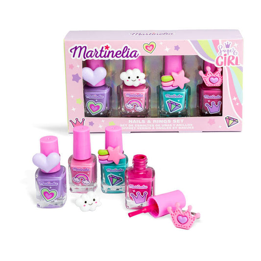 Martinelia set Super Girl smalti e anelli