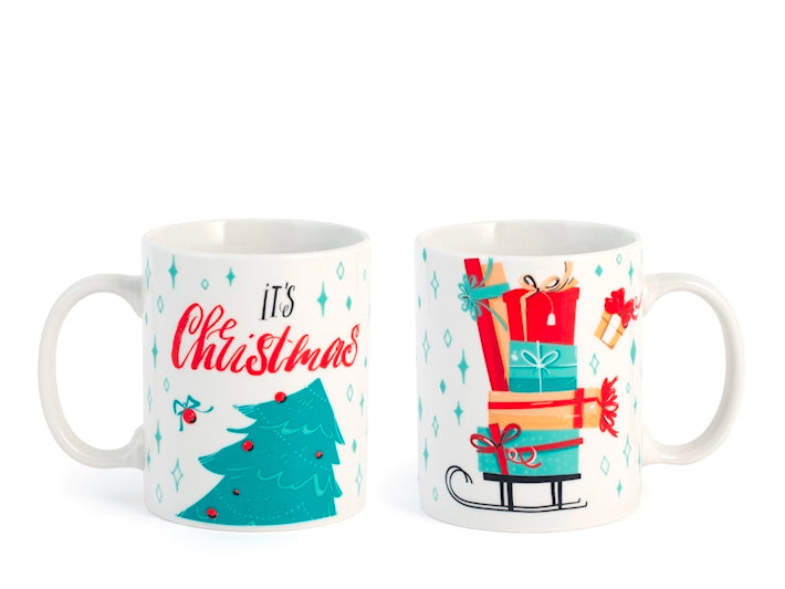 Royal Norfolk Mug Natalizia Very Merry in Porcellana 320 ml