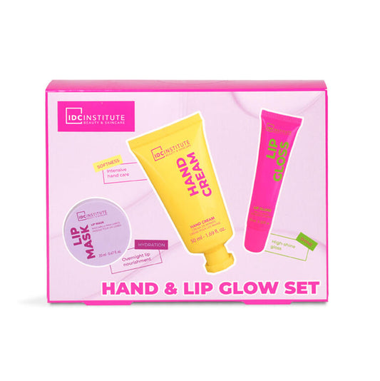 IDC - Set cura mani e labbra Glissy Radiant Essentials - 50 + 10 + 20 ml