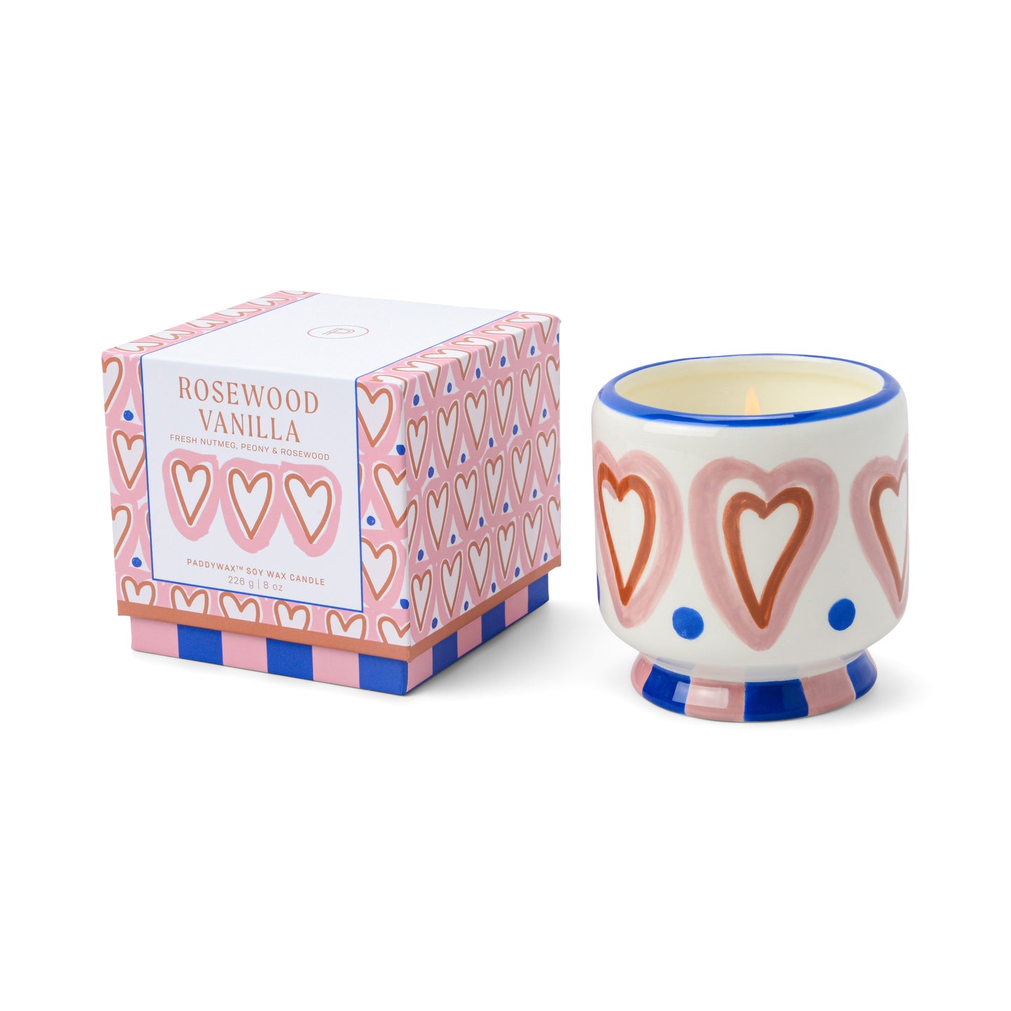 Candela Adopo in ceramica da 226 g (8 oz) - Profumo Rosewood Vanilla Â- Confezionata in scatola