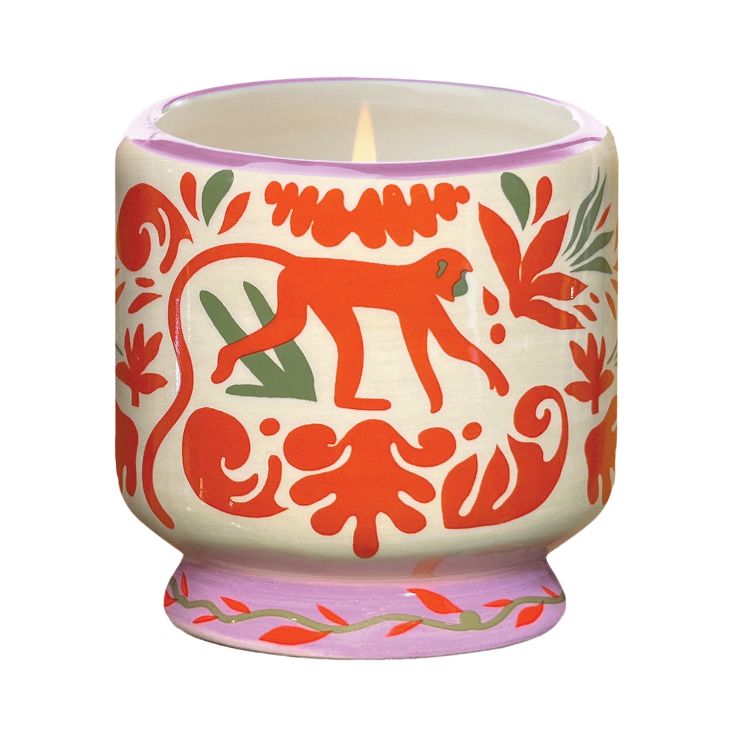 Candela Adopo Jungle in Ceramica - Coconut & Amber- Confezionata in Scatola