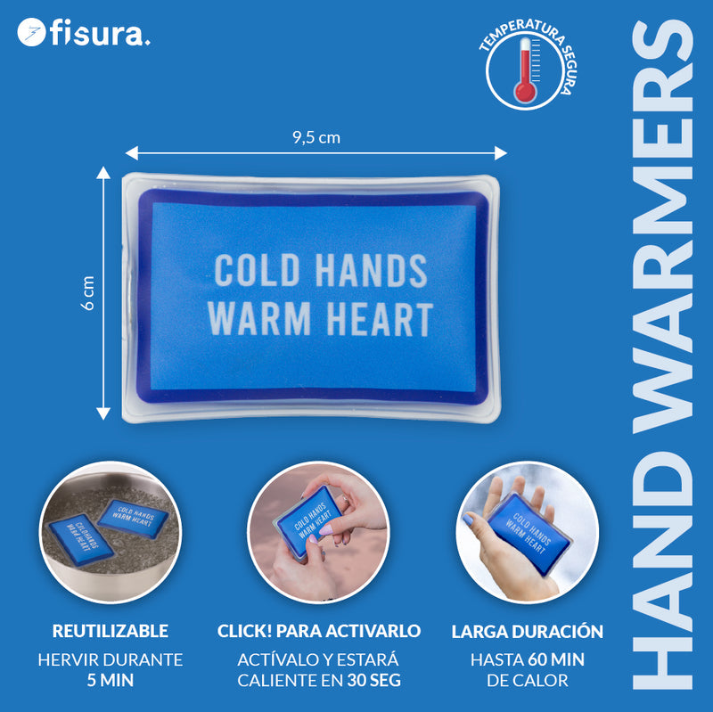 FISURA Scaldamani scritta "Cold hands warm heart"