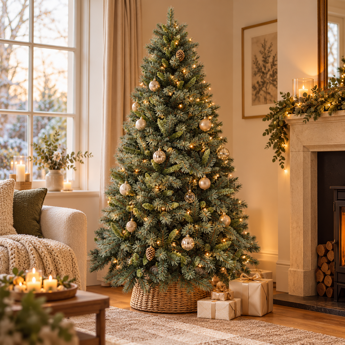 Albero di Natale artificiale Castore alto 180 cm, 746 rami in PVC