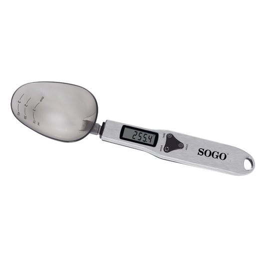 Bilancia Digitale a Cucchiaio da Cucina 300 g, Precisione 0,1 g, Display LCD, Cucchiaio Rimovibile Senza BPA, Funzione Tara e Spegnimento Automatico