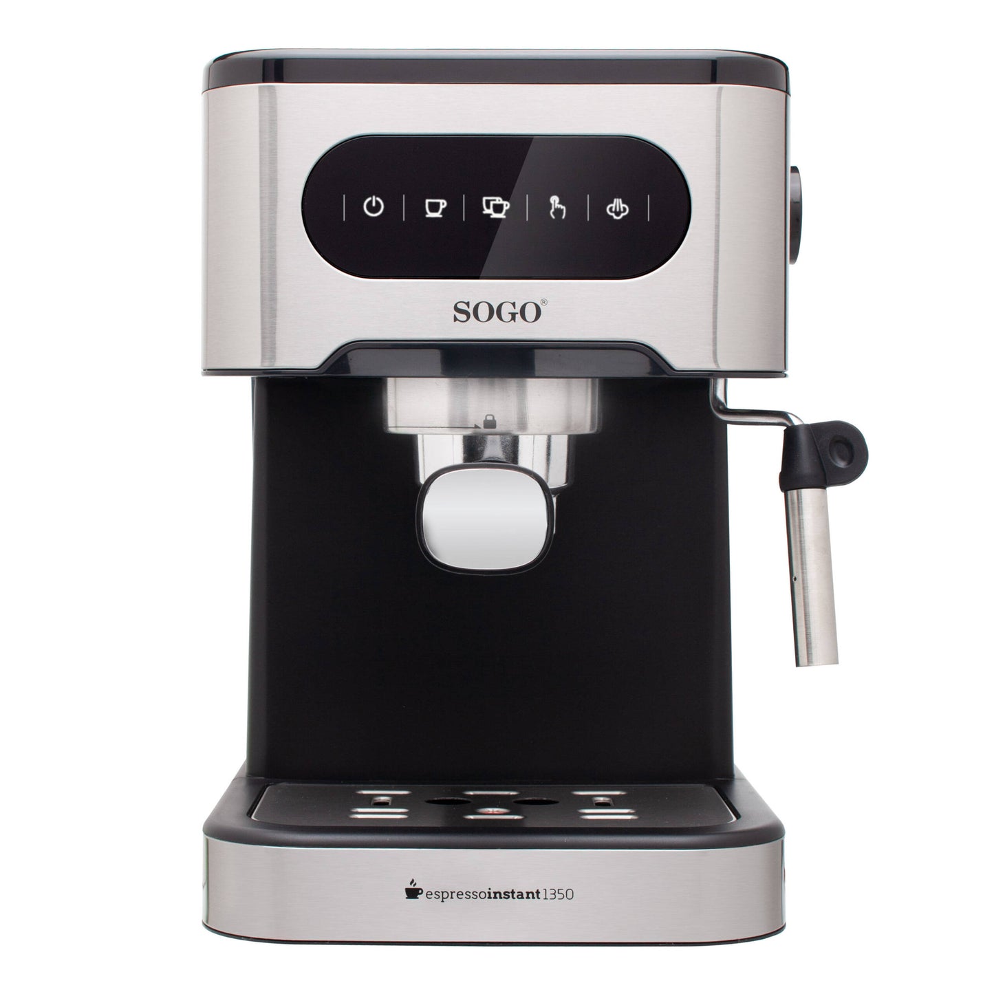 SOGO Macchina da caffè espresso in acciaio inox 2-in-1 - 1,5l