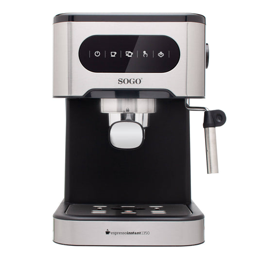 SOGO Macchina da caffè espresso in acciaio inox 2-in-1 - 1,5l