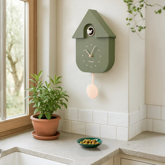 FISURA Orologio a cucù colore oliva