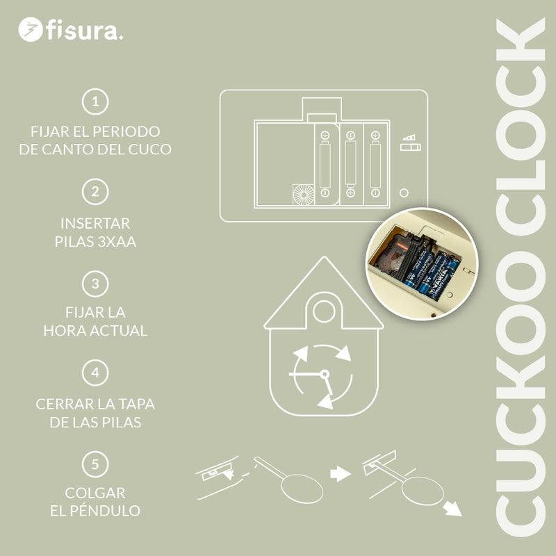 FISURA Orologio a cucù colore terracotta