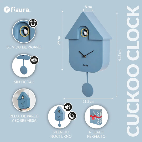 FISURA Orologio a cucù colore azzurro