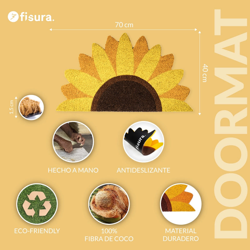 FISURA Tappeto a forma di girasole 40×70cm