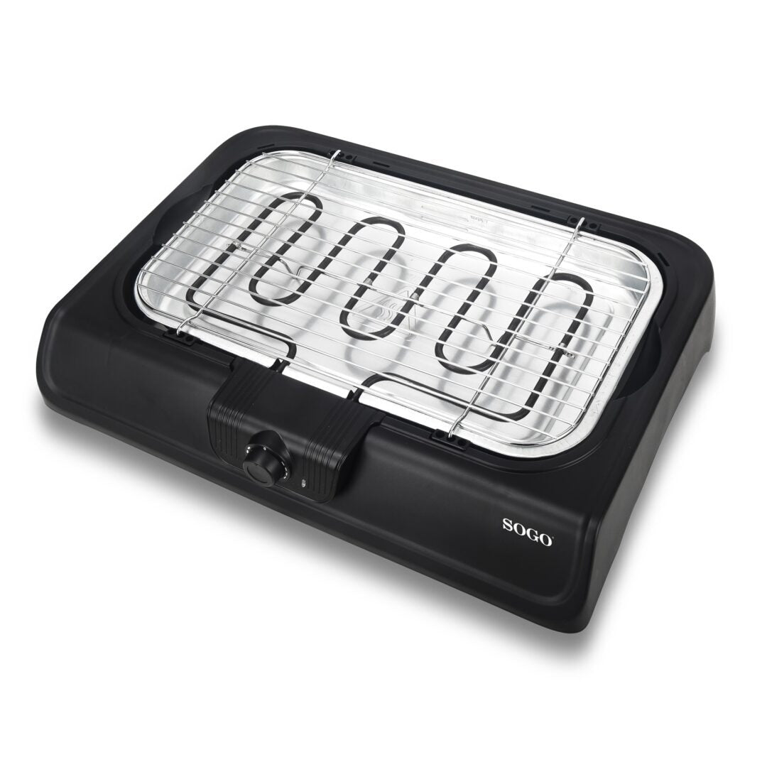 Sogo Barbecue Elettrico 2 in 1 da Tavolo + Supporto