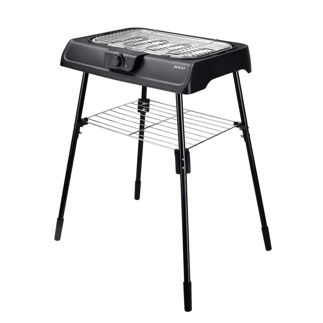 Sogo Barbecue Elettrico 2 in 1 da Tavolo + Supporto
