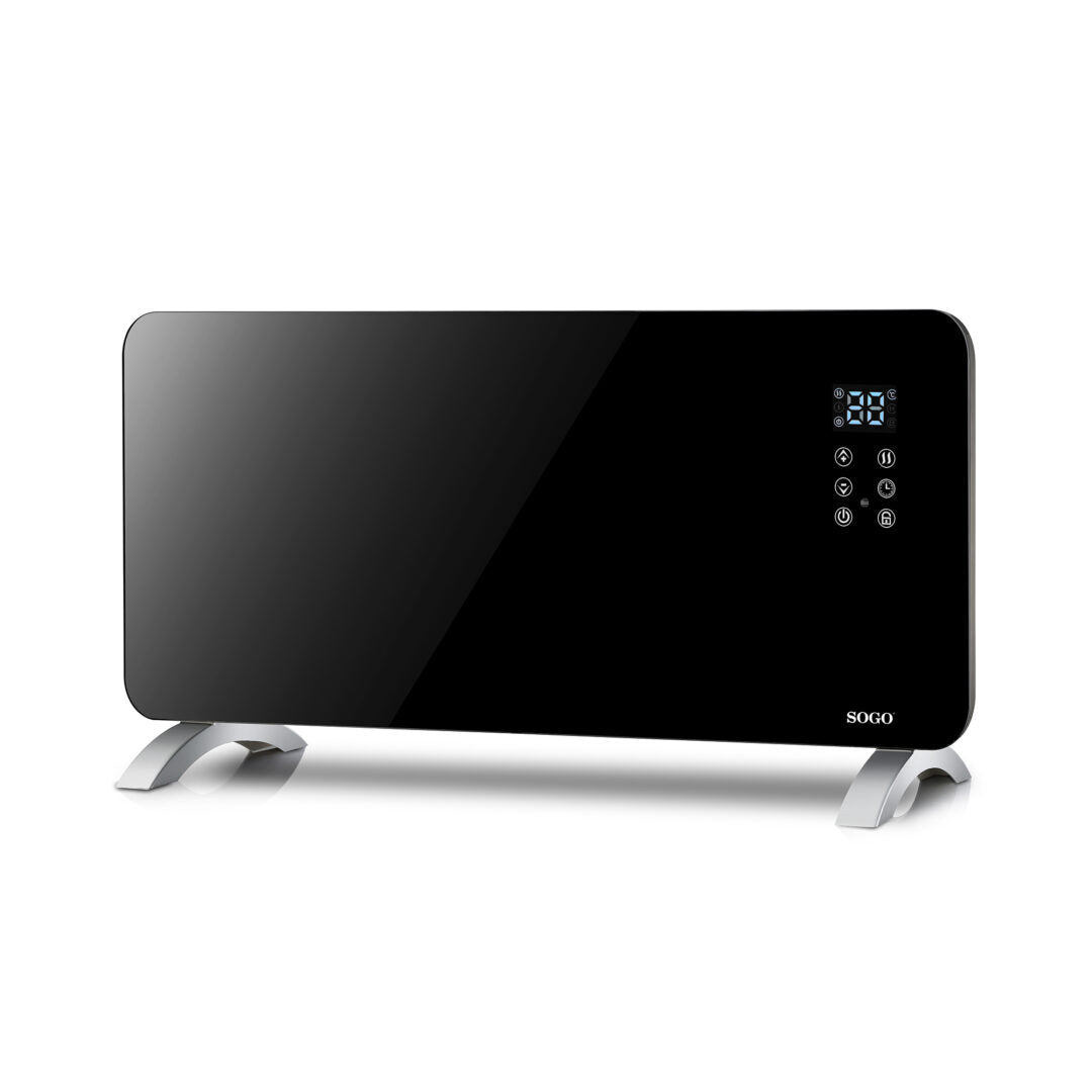 SOGO Riscaldatore a convezione con piastra in vetro, impermeabile ip24 e wi-fi - 1500w