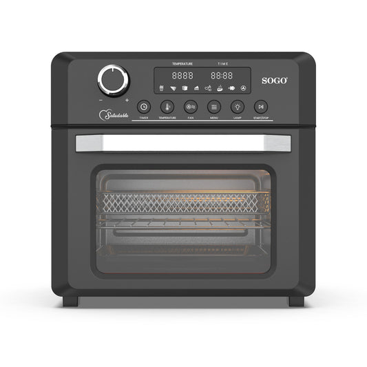 SOGO Friggitrice ad aria con funzione forno e porta a doppio vetro - 18l - 1500w