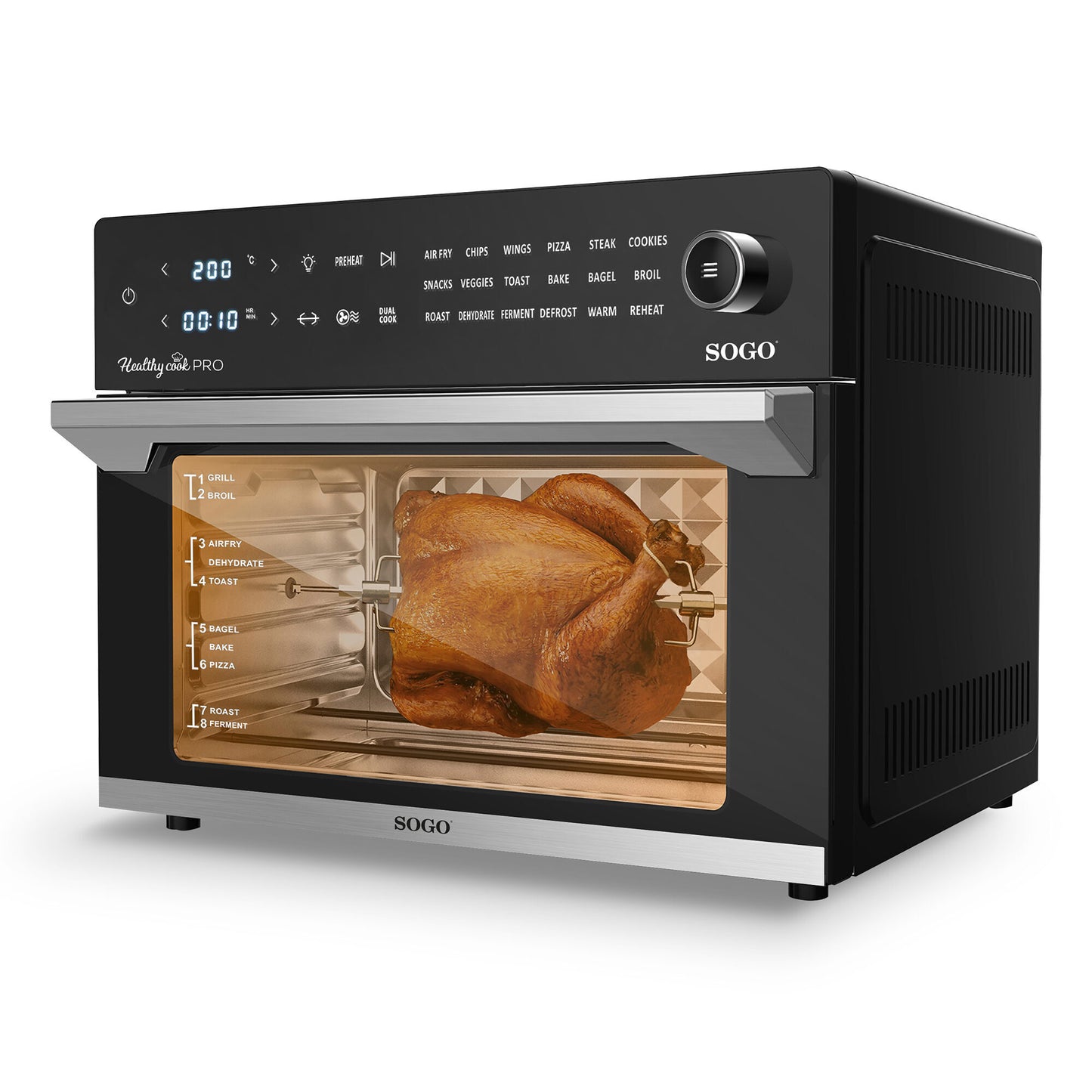 Friggitrice a doppia cottura senza olio con forno integrato - 30 litri - 1800 W