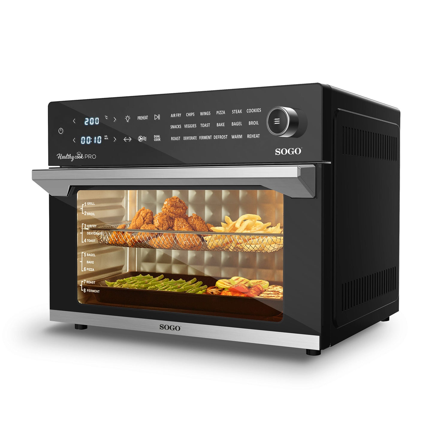 Friggitrice a doppia cottura senza olio con forno integrato - 30 litri - 1800 W