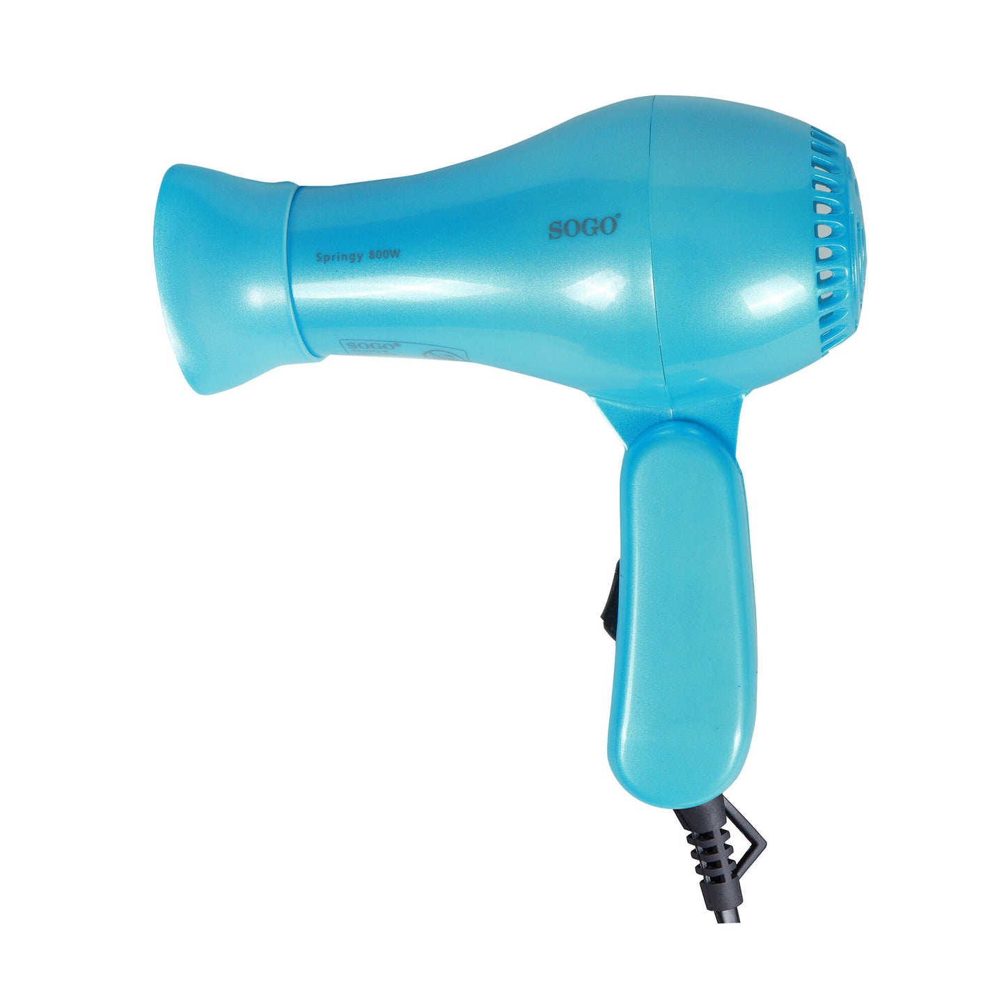 SOGO Asciugacapelli pieghevole con concentratore - 800w - blu