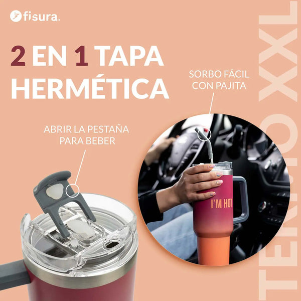FISURA Thermos XXL con scritta "I'm hot"