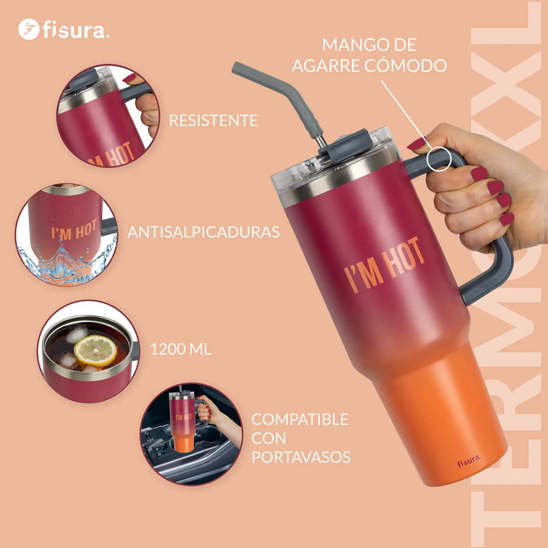 FISURA Thermos XXL con scritta "I'm hot"