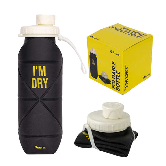 FISURA Bottiglia pieghevole con scritta "I'm dry"
