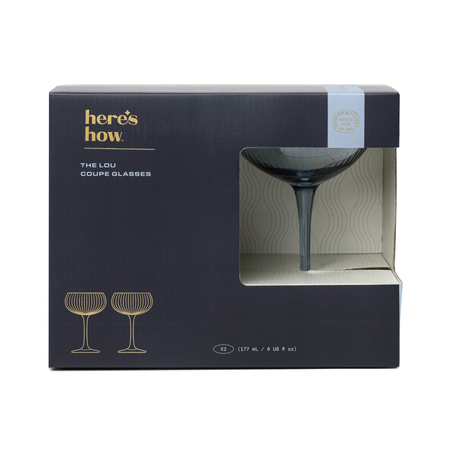 The Lou Bicchiere Coupe - Set da 2 Colore Blu