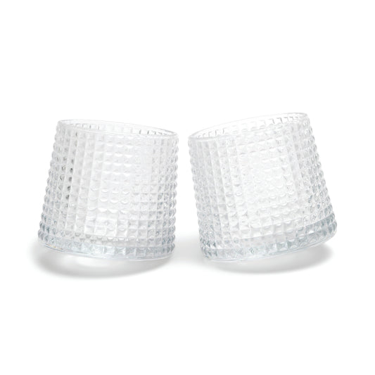 The Lola Revolving Rocks Glass -  set da 2 bicchieri da whisky girevoli